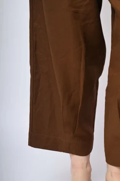 Pantaloni baggy in lino e viscosa