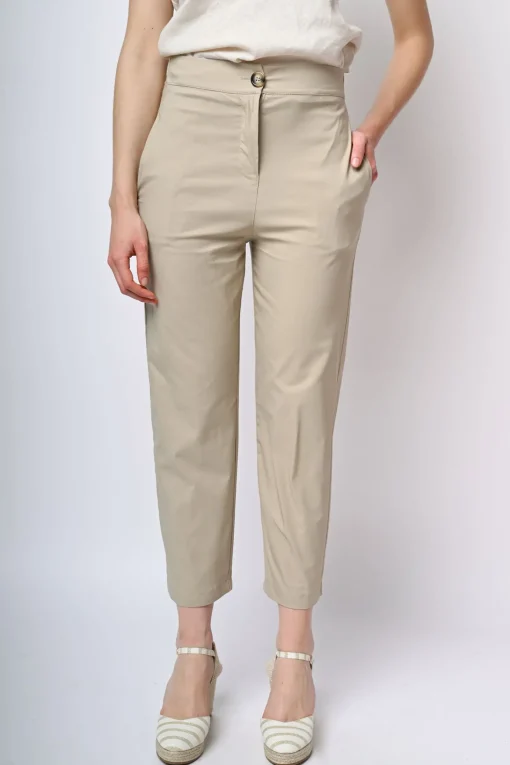 Pantaloni basic tasca filetto