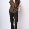 Pantaloni chino con risvolto