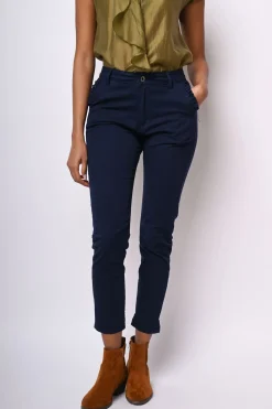 Pantaloni chino con rouches