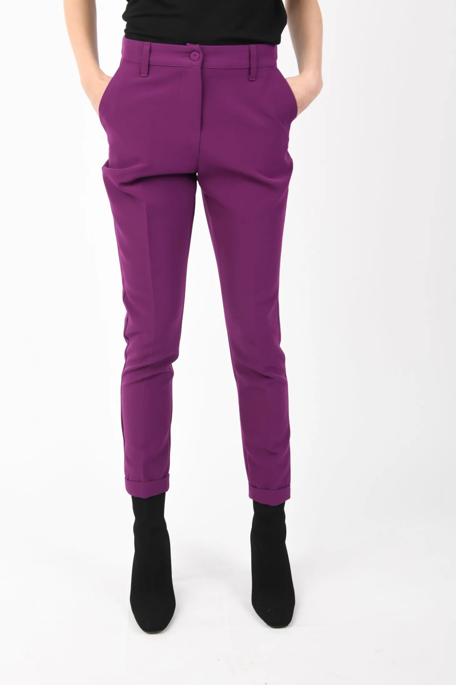 Pantaloni con risvolto