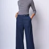 Pantaloni crop con risvolto
