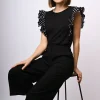 Pantaloni crop misto viscosa
