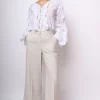 Pantaloni crop misto viscosa