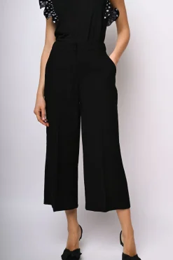 Pantaloni crop misto viscosa