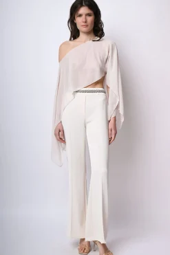 Pantaloni in cady a zampa