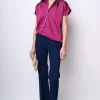 Pantaloni in cotone a zampa