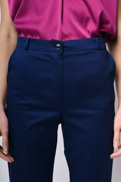 Pantaloni in cotone a zampa