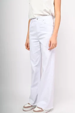 Pantaloni in drill a gamba ampia