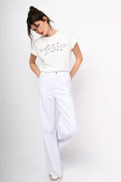 Pantaloni in drill a gamba ampia