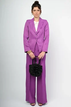 Pantaloni in lino e viscosa