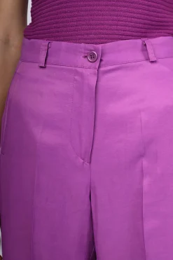 Pantaloni in lino e viscosa