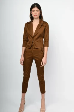 Pantaloni in raso di cotone