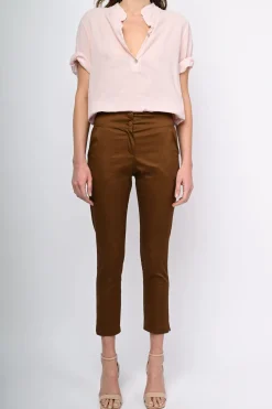 Pantaloni in raso di cotone