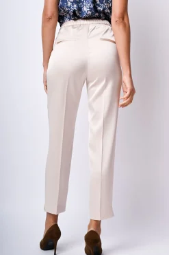 Pantaloni linguetta raso