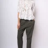 Pantaloni misto viscosa con coulisse
