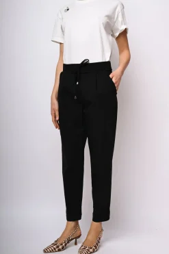 Pantaloni misto viscosa con coulisse