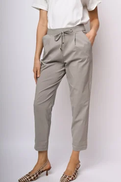 Pantaloni misto viscosa con coulisse