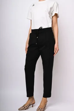 Pantaloni misto viscosa con coulisse