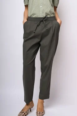Pantaloni misto viscosa con coulisse