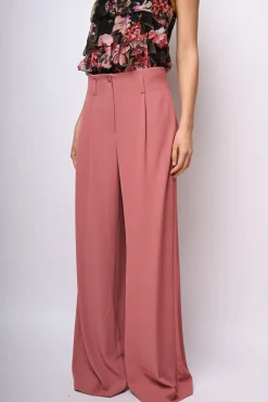 Pantaloni palazzo con passanti per cintura