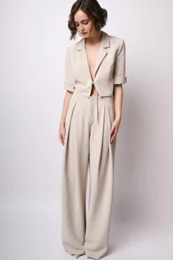 Pantaloni palazzo con pieghe