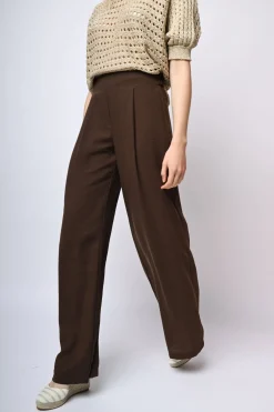 Pantaloni palazzo con pieghe