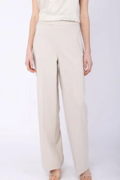 Pantaloni palazzo con piega stirata