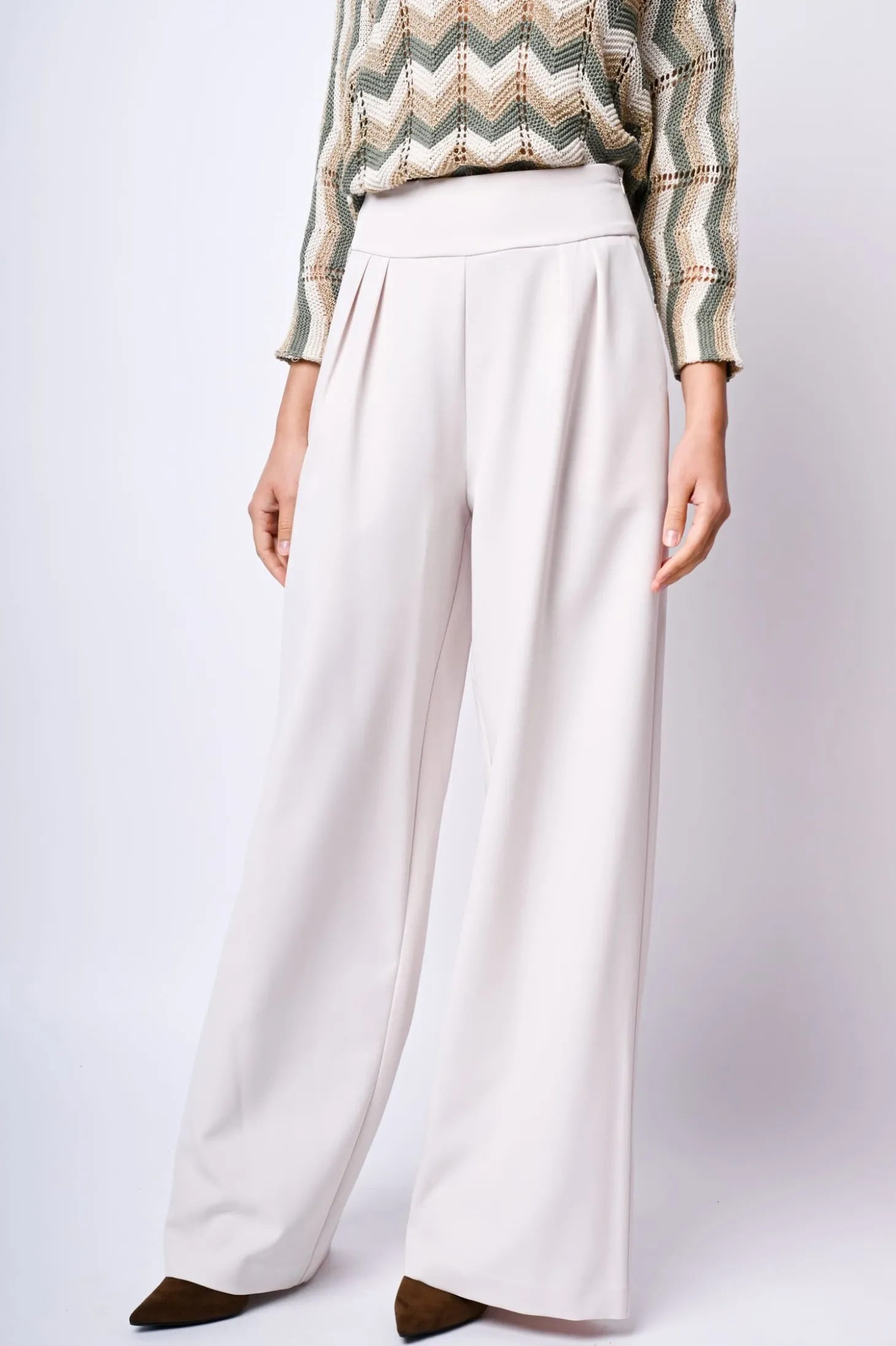 Pantaloni palazzo con pieghe