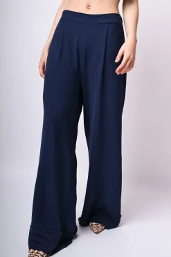 Pantaloni palazzo con pieghe