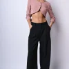 Pantaloni palazzo con pinces