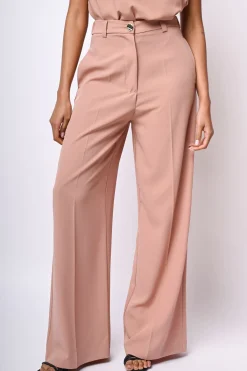 Pantaloni palazzo con vita elasticizzata