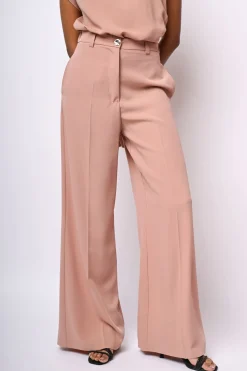 Pantaloni palazzo con vita elasticizzata