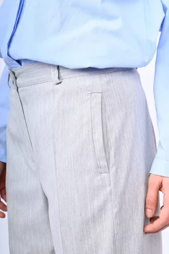 Pantaloni palazzo in gessato lurex