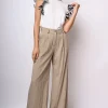 Pantaloni palazzo misto viscosa