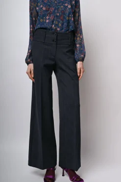 Pantaloni palazzo misto viscosa