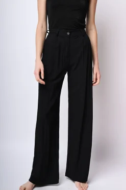 Pantaloni palazzo misto viscosa