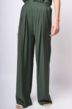 Pantaloni palazzo misto viscosa