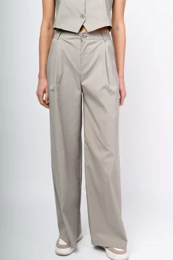 Pantaloni palazzo misto viscosa