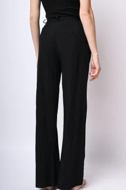 Pantaloni palazzo misto viscosa