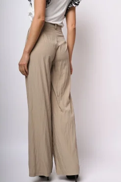 Pantaloni palazzo misto viscosa