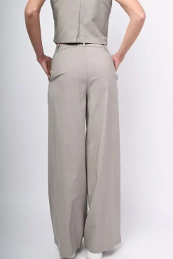 Pantaloni palazzo misto viscosa