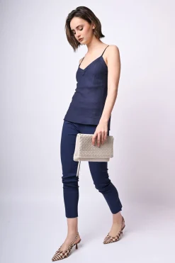 Pantaloni skinny misto viscosa