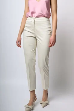 Pantaloni slim-fit in raso