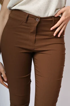 Pantaloni slim-fit misto viscosa