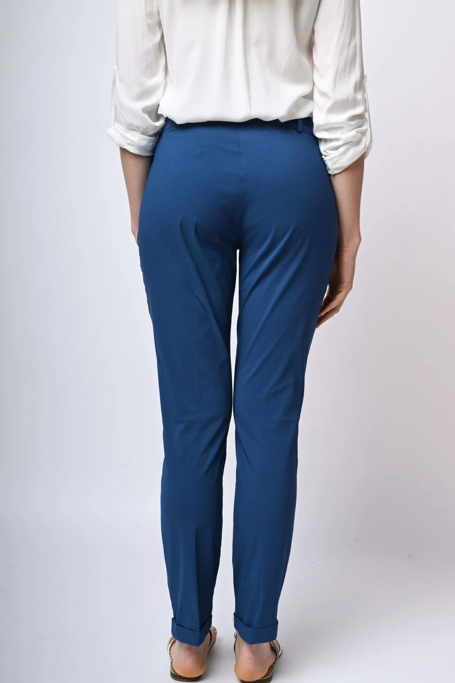 Pantaloni slim-fit misto viscosa