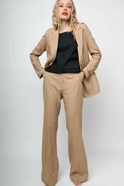 Pantaloni svasati misto lino