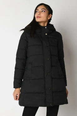 Piumino in nylon trapuntato con cappuccio