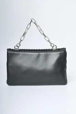 Pochette goffrata con manico gioiello