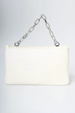 Pochette goffrata con manico gioiello